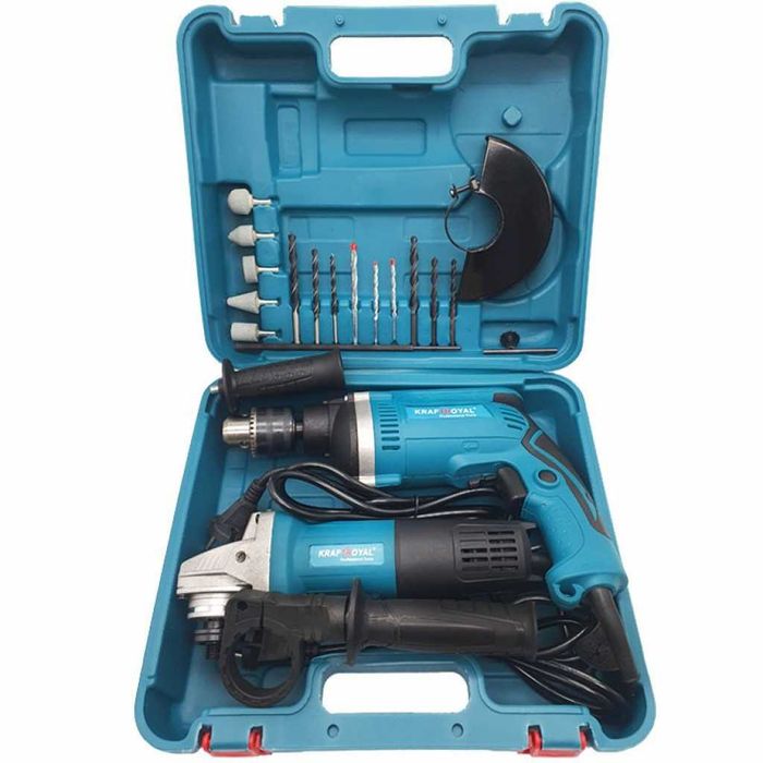 Ударна бормашина и ъглошлайф 1200W Kraft Royal