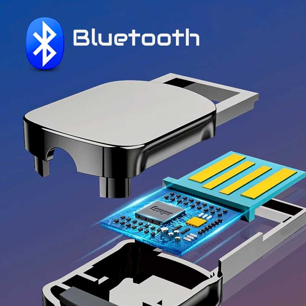 Безжичен Bluetooth 5.0 за кола AUX IN блутут адаптер HIFI + Микрофон