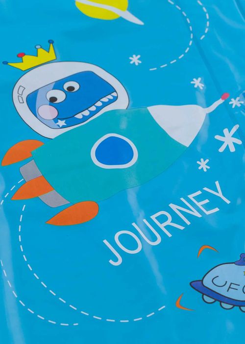 Детски дъждобран с динозавър, Син Цвят