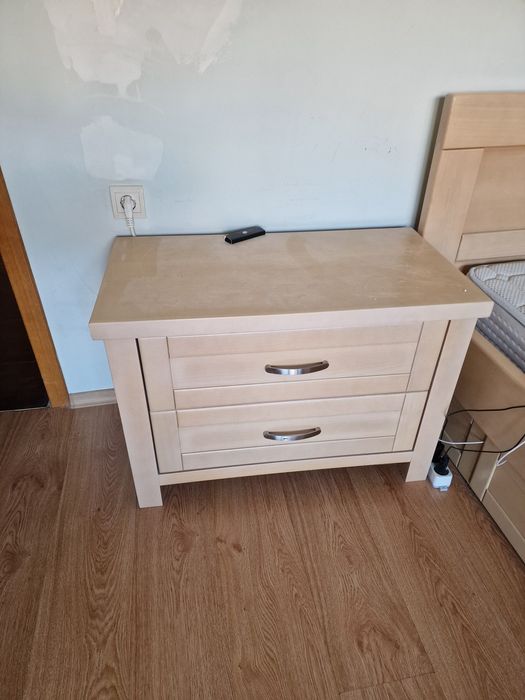 Комплект легло, нощен щкаф, гардероб