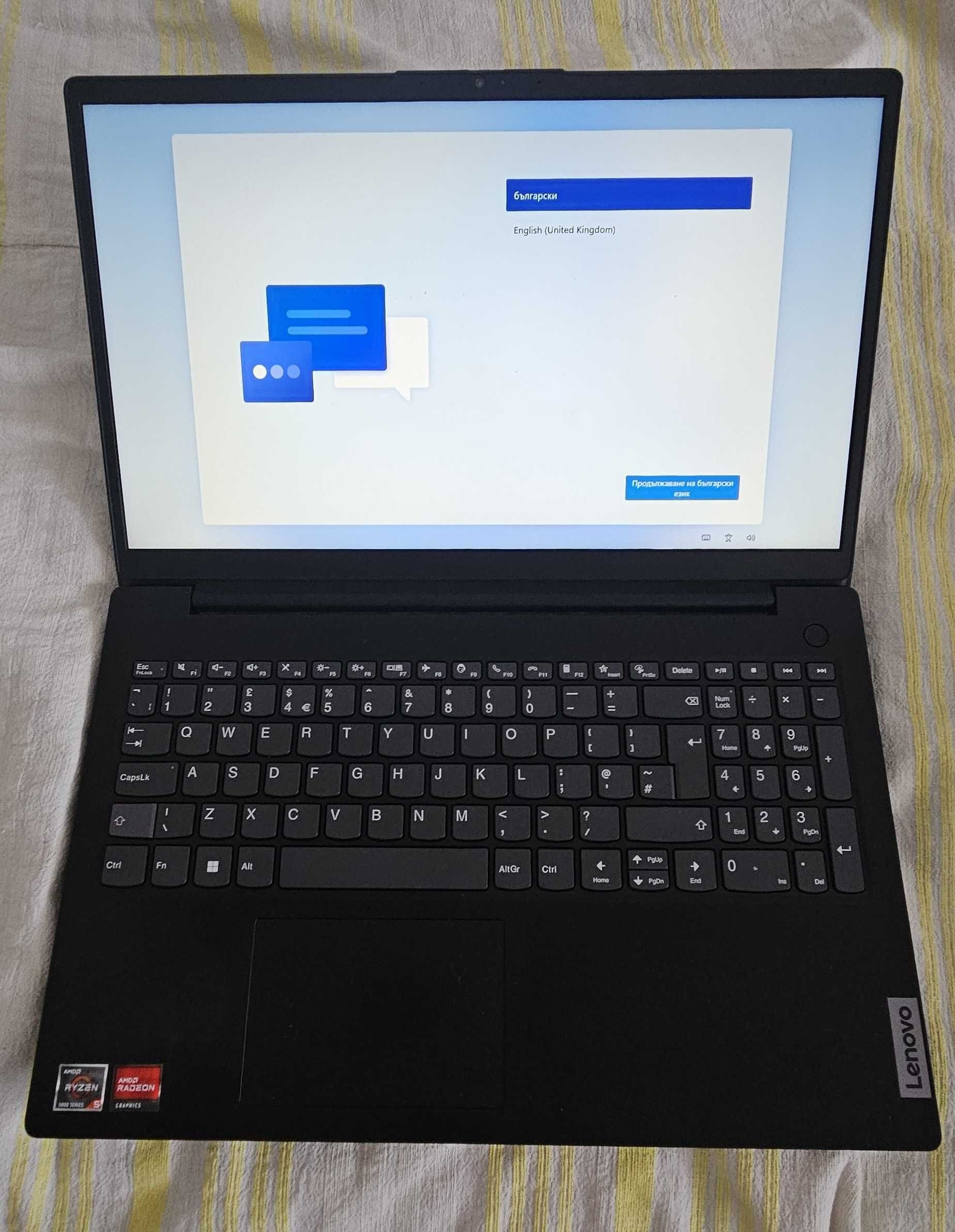 Лаптоп Lenovo V15 G2 ALC - 82KD, Ryzen 5 5500U, 256GB, RAM 16GB