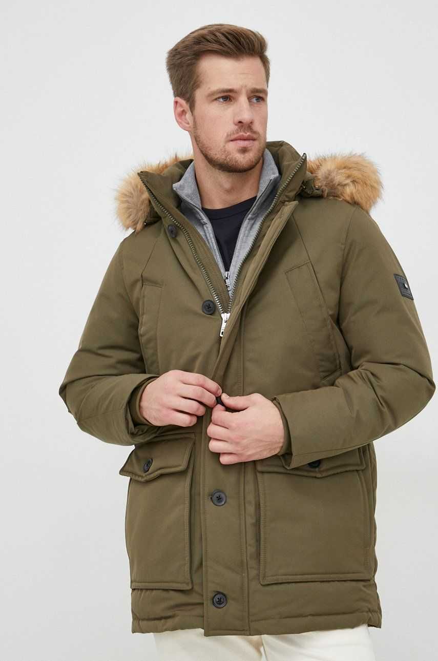 Vând geacă parka Tommy Hilfiger cu puf, NOUĂ și ORIGINALĂ, mărimea M