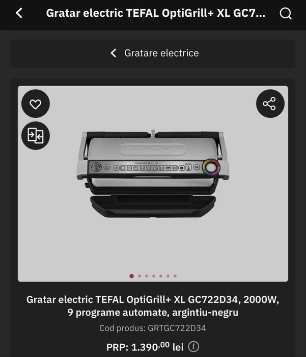 Gratar electric TEFAL OptiGrill+ XL