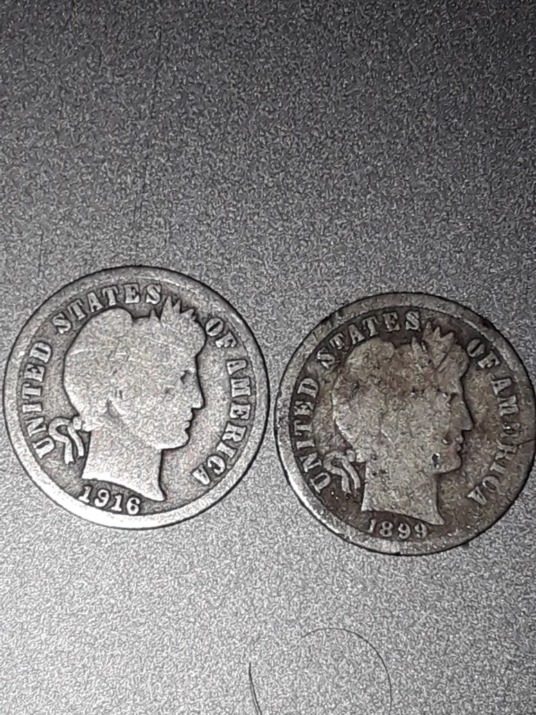 2 monede argint one dime