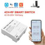 Tuya Smart WiFi+RF433MHz 85-250V реле 4-канала Alexa/Google Assistant