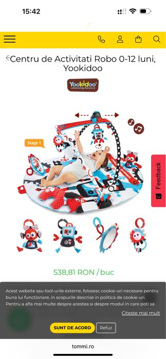 Centru activitati Yookidoo robo (0-12 luni)