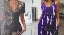 salopeta cu imprimeu de leopard + salopetă  simplă- M,OFERTA august