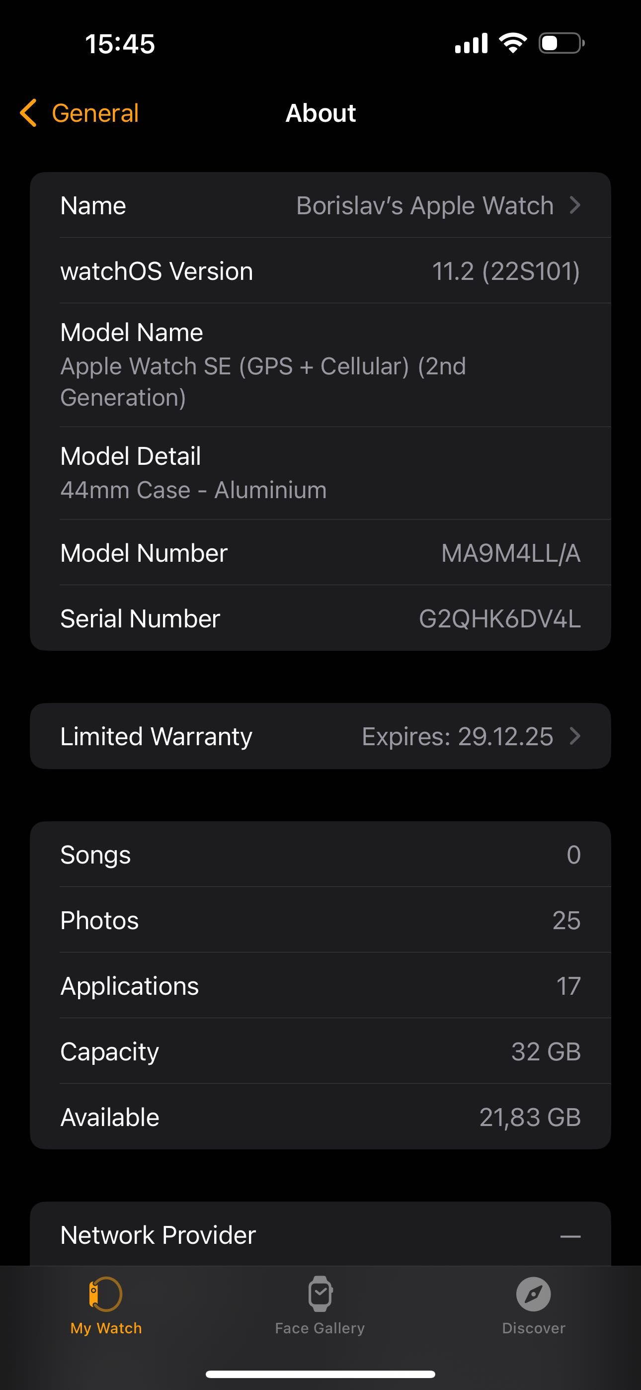 Apple Watch SE - 44mm (GPS + Cellular) (2nd Generation) 2024