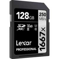 Карта памяти Lexar Professional 1667x UHS-II SDXC емкостью 128 ГБ