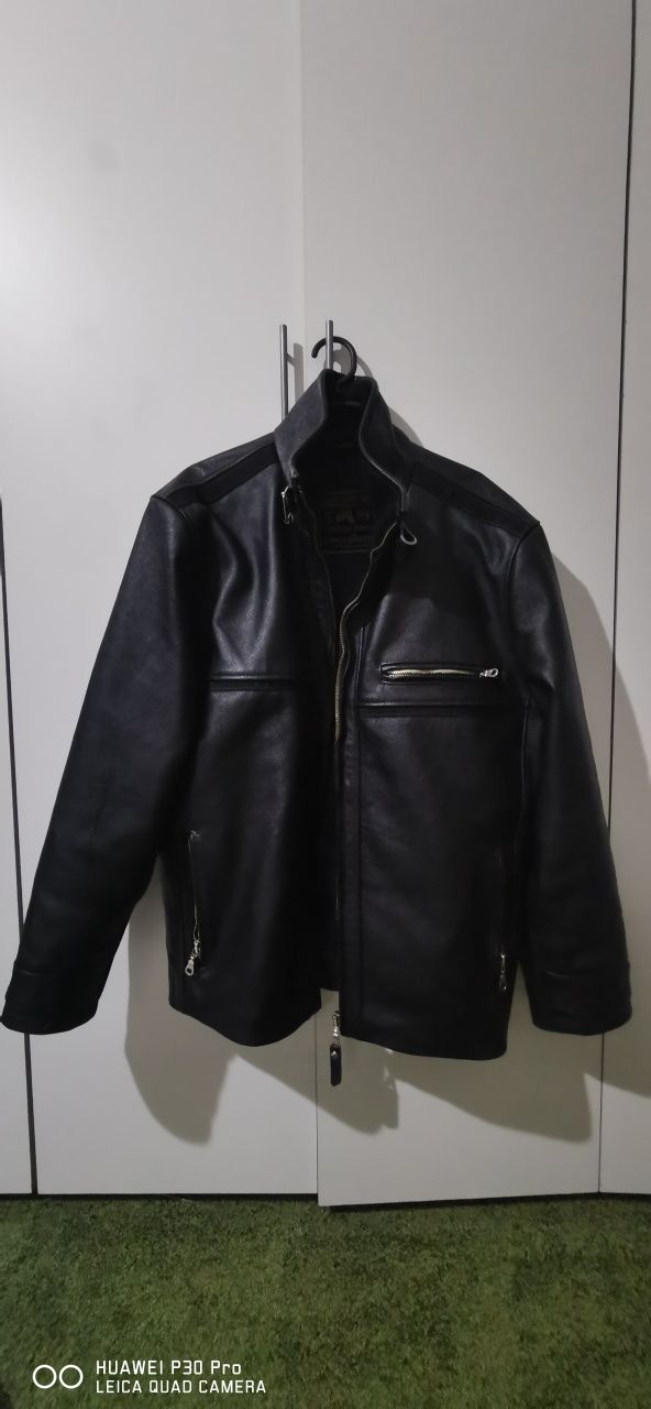 Geaca din piele naturala de vita marimea 56 echivalent XL-XXL