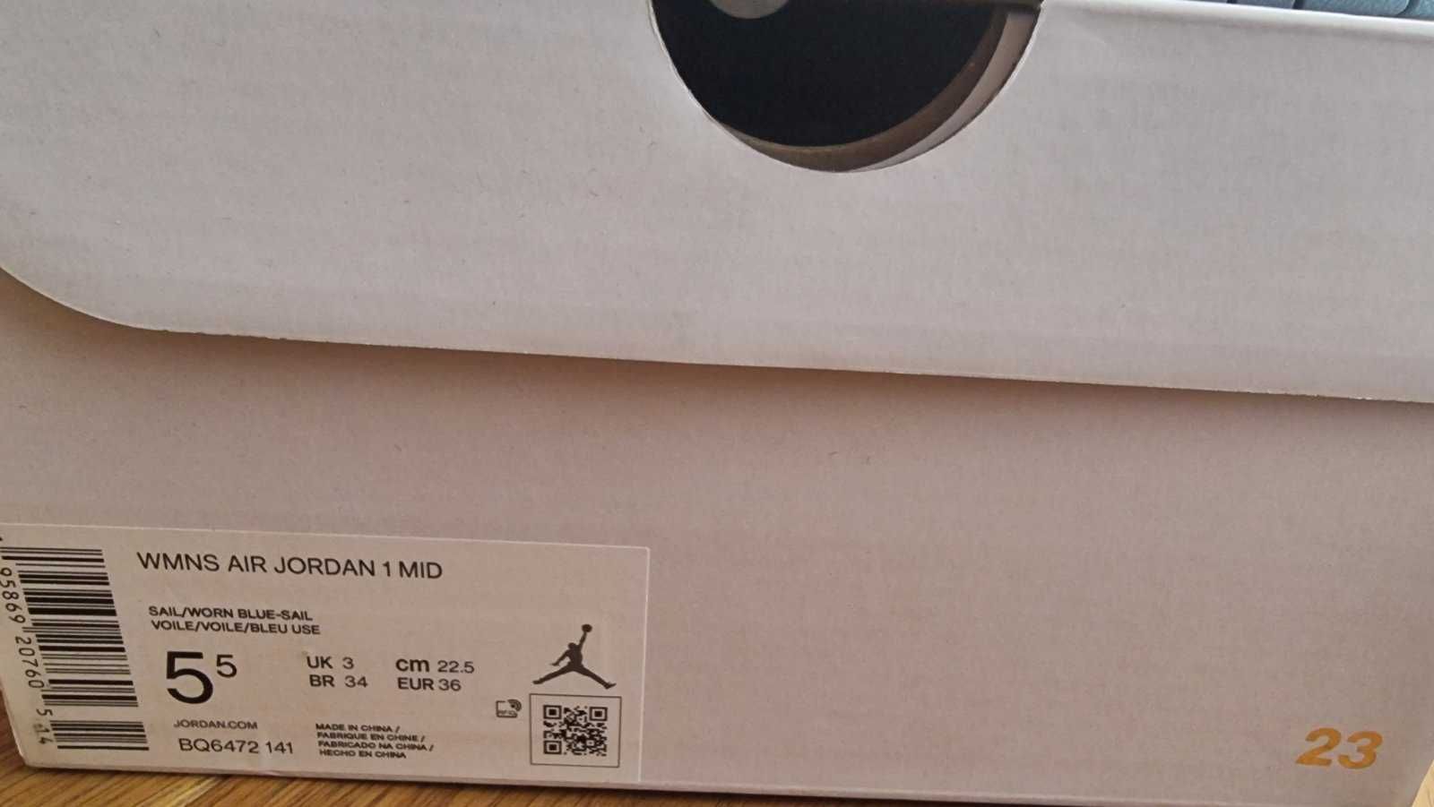 Сникърси Nike air Jordan 1 mid, нови с кутия - 36 номер