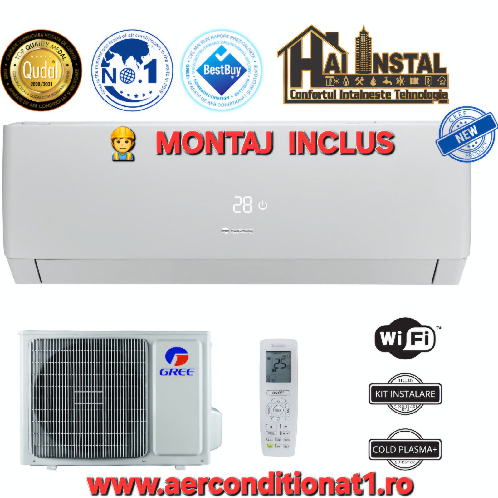 Aer Condiționat Orice Brand – Montaj Profesional cu Garanție Completă