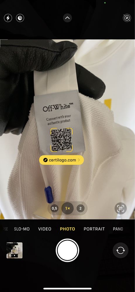 Hoodie OFF-White • Calitate TOP • Caravaggio Diagonal Stripe • Cod QR