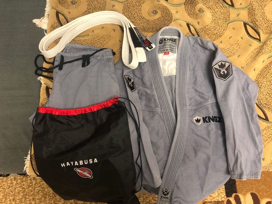 Кимоно со штанами (ги) для джиу-джитсу и грэпплинга + сумка + пояс