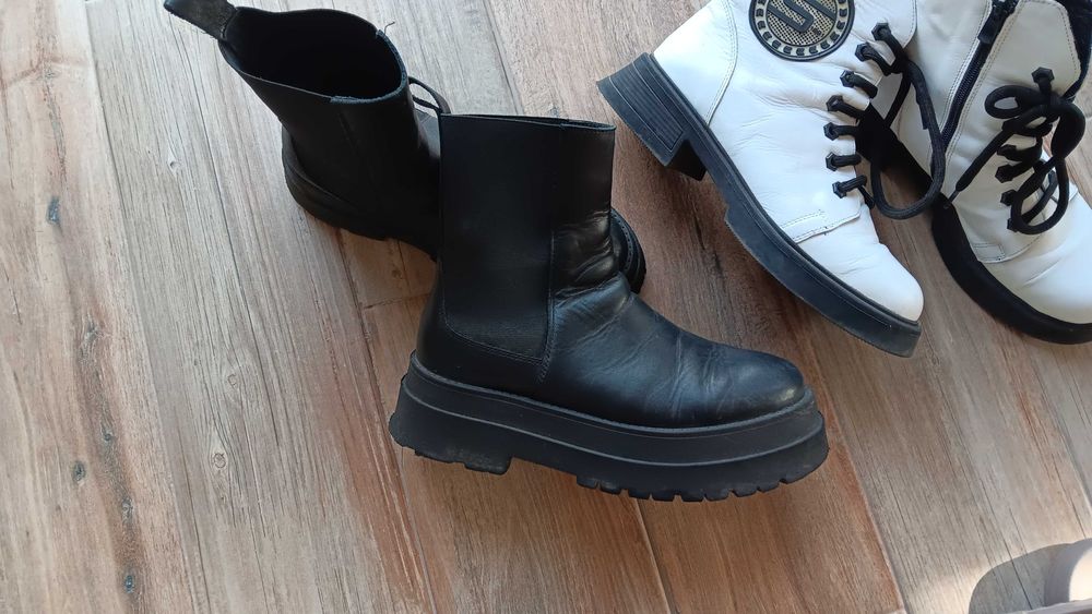 Сет дамски боти естествена кожа + подарък 38номер