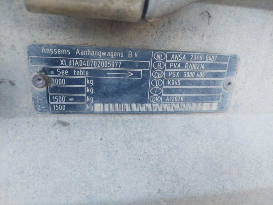 Remorca 6m 2m  3500kg Hulco Rota 3