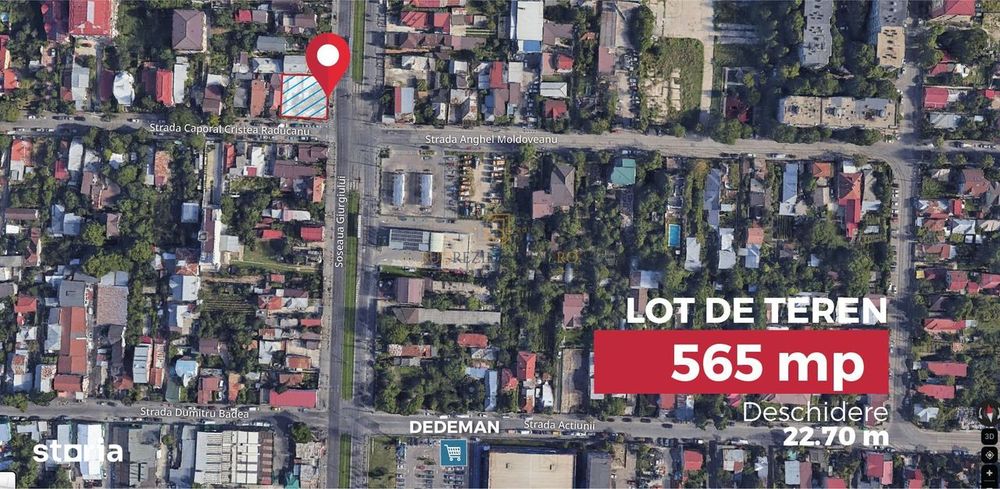 Teren intravilan, Soseaua Giurgiului, stradal, ideal investitie
