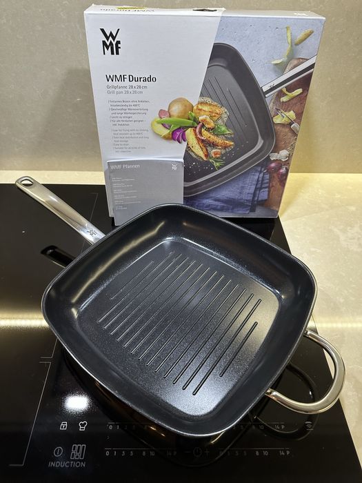 Tigaie grill WMF Durado, 28x28 cm, din otel cu invelis ceramic, noua