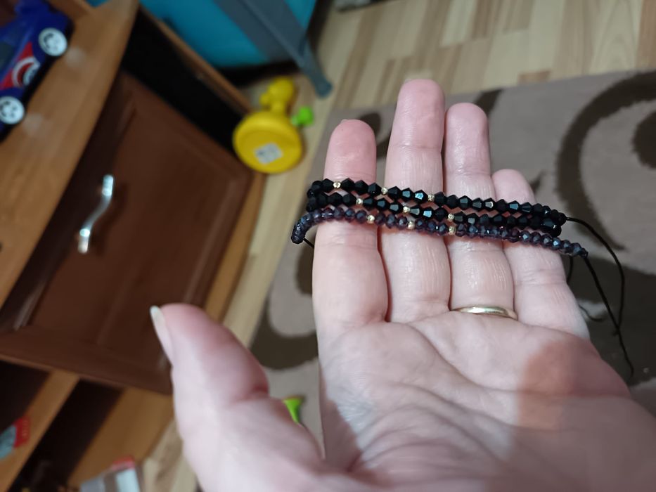 Brățară de aur cu 3 biluțe de Aur de 14k