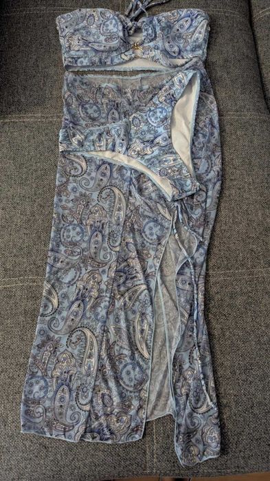 Costum de baie albastru - 3 piese - nou