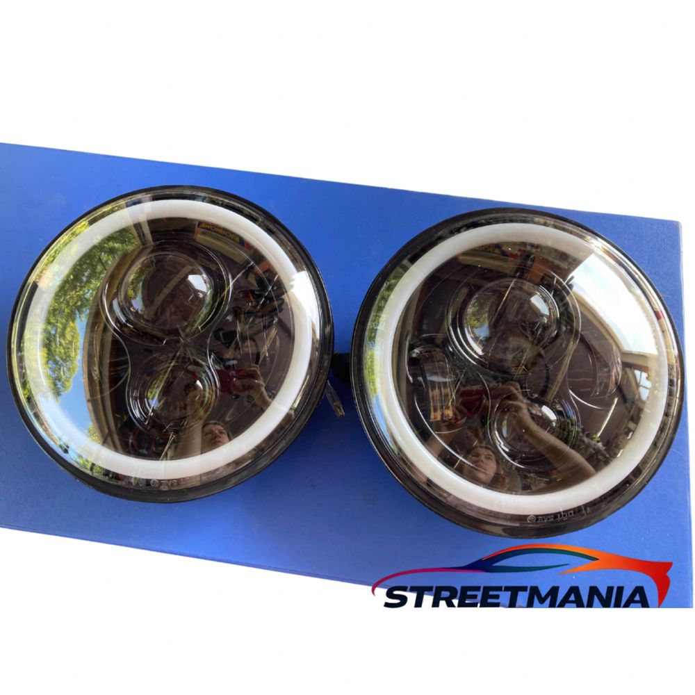 Нови LED фарове 7 инча (H4, дневни светлини + мигач) – 12V/24V