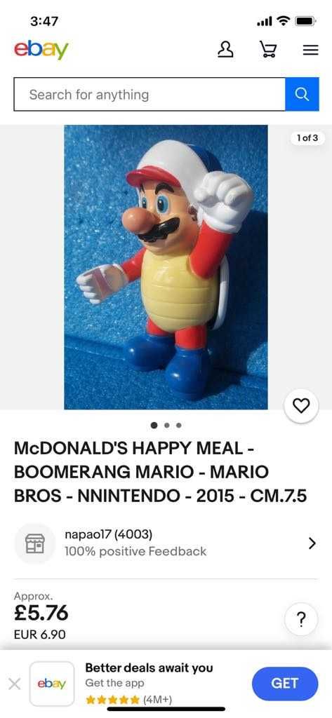 3 Фигурки Супер Марио продава