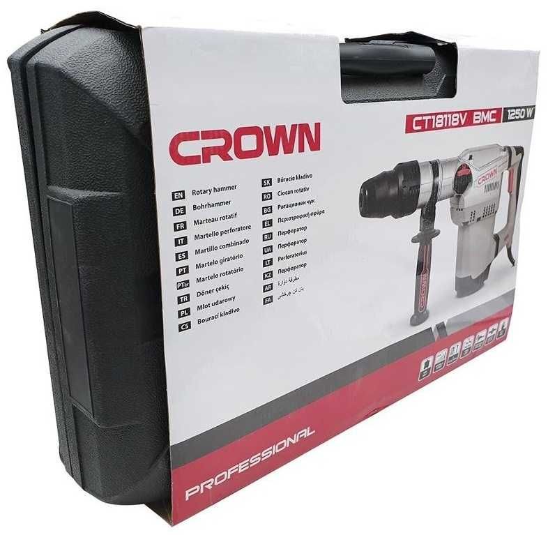 Перфоратор CROWN CT18118 V BMC 10 Дж, SDS-Max