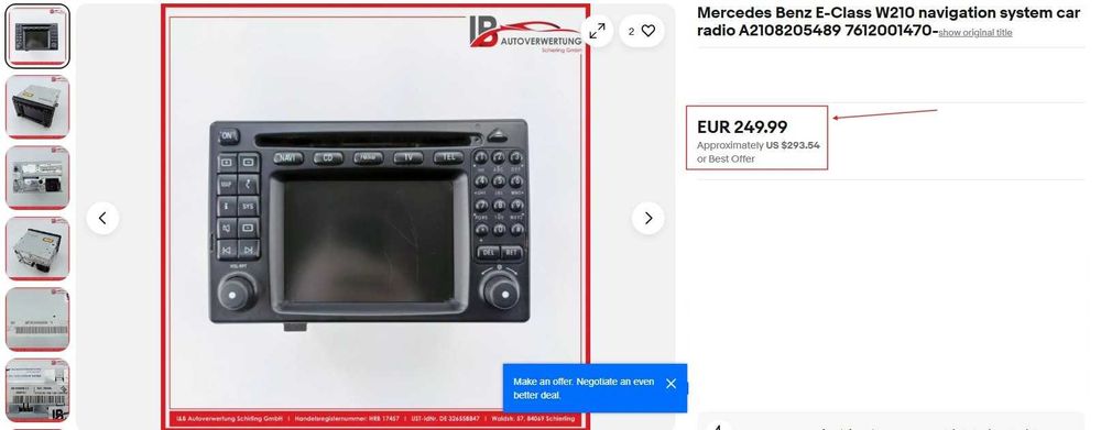 Оригинален Mercedes-Benz „COMMAND 2.0“ / Head Unit