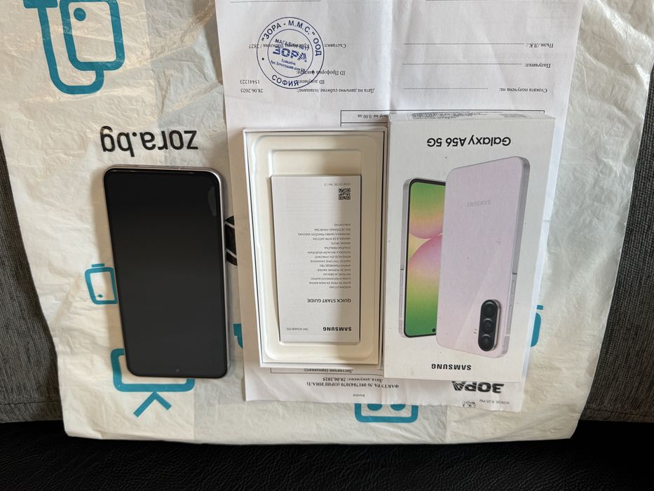 ***КАТО НОВ 256GB Samsung A56 5G Гаранция Зора 2027г Pink