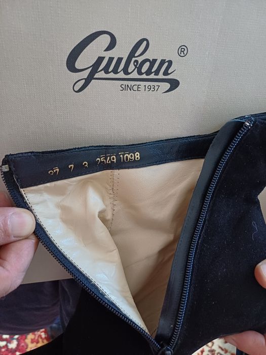 Cizme Guban piele intoarsa negru nr 37