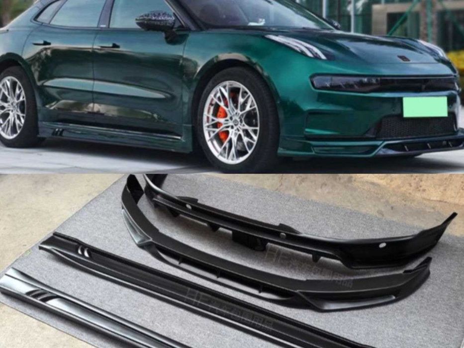 Обвес Zeekr 001 губа на бампер, пороги тюнинг комплект Зикр