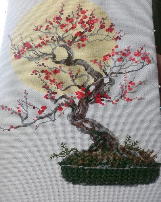 Бонсай. Вышивка крестиком