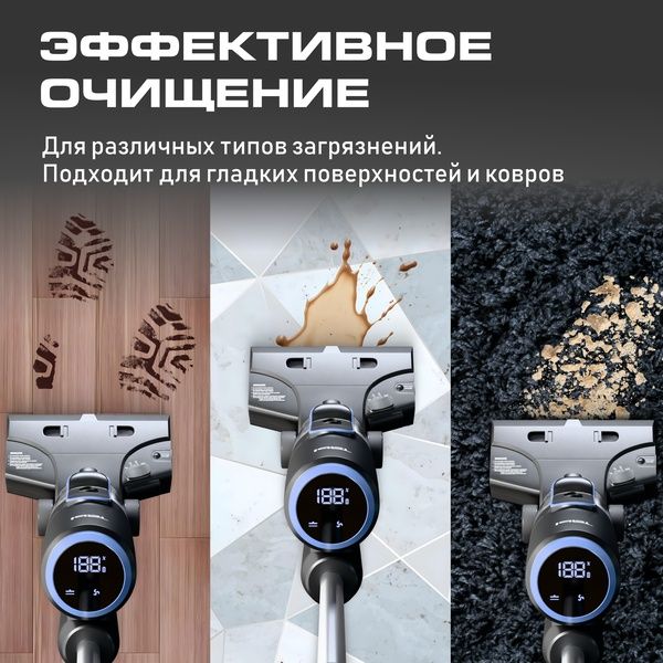 Моющий пылесос вертикальный беспроводной 5в1 мощный для уборки дома, с