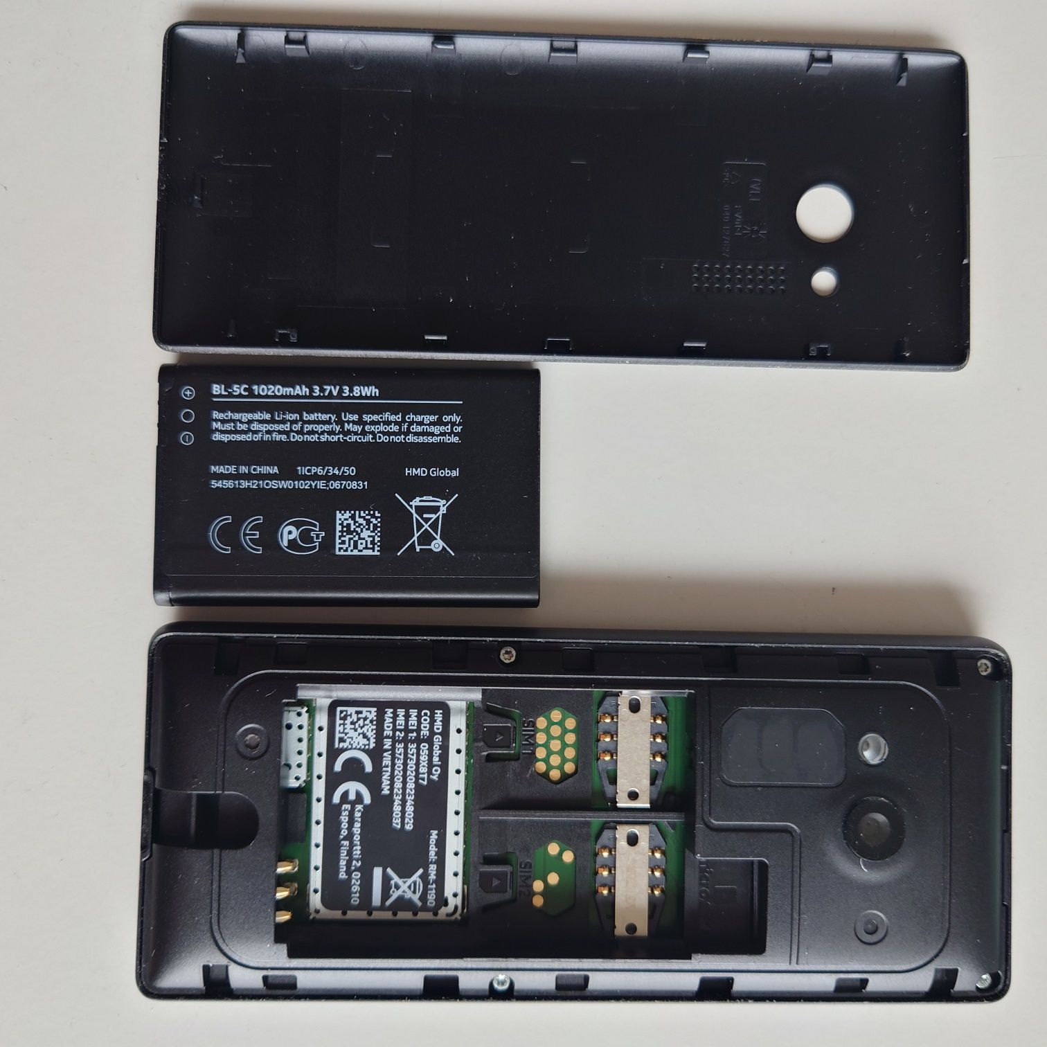Nokia RM1190 2 SIM карти