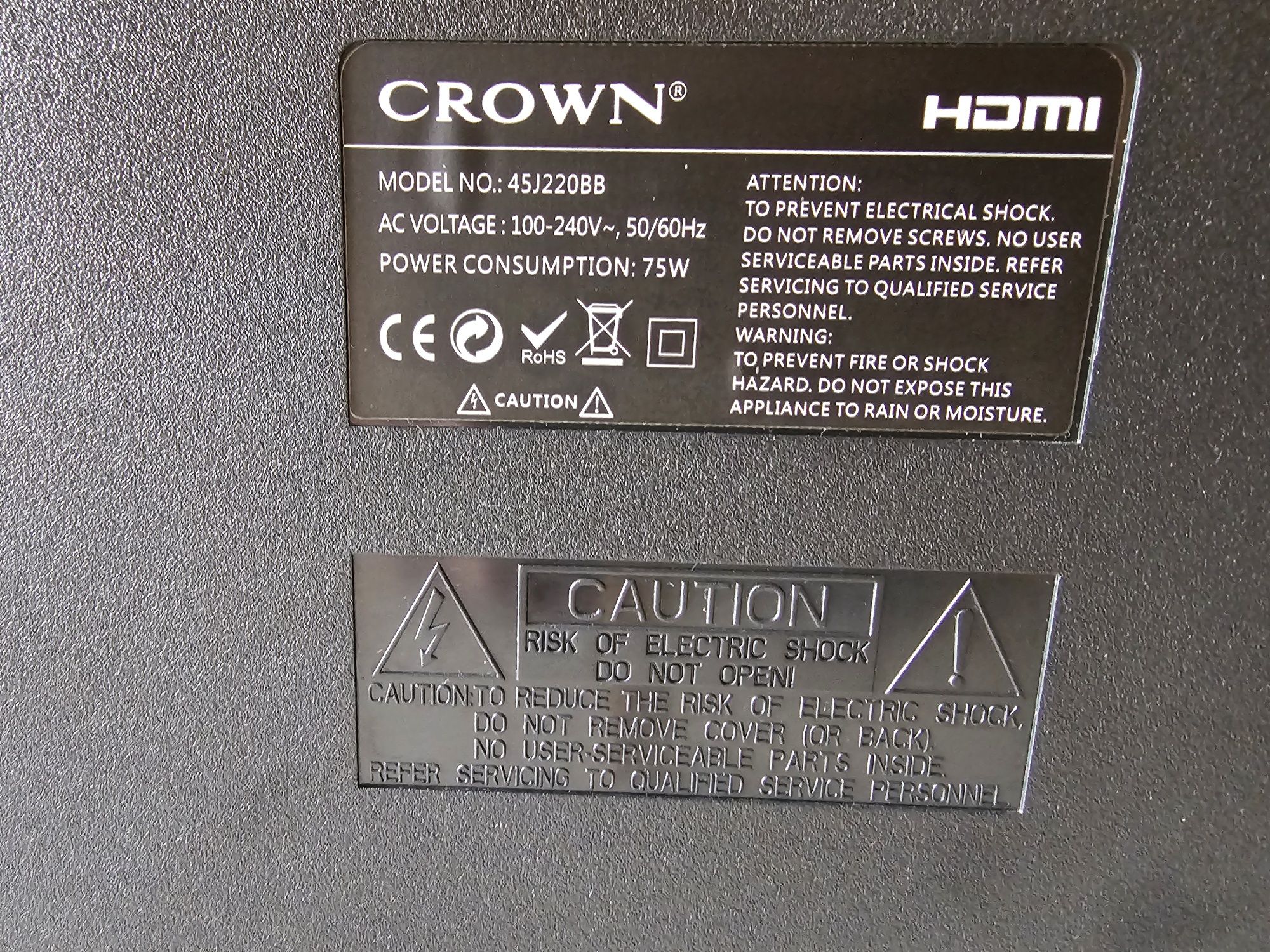 Телевизор  лед crown