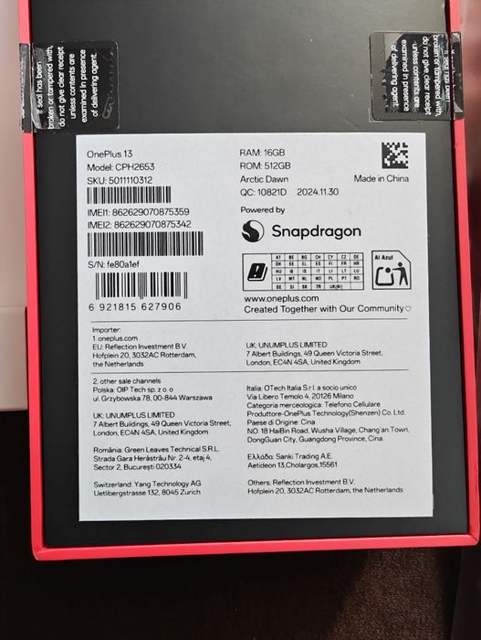 OnePlus 13 16/512 Gb с гаранция от Технополис