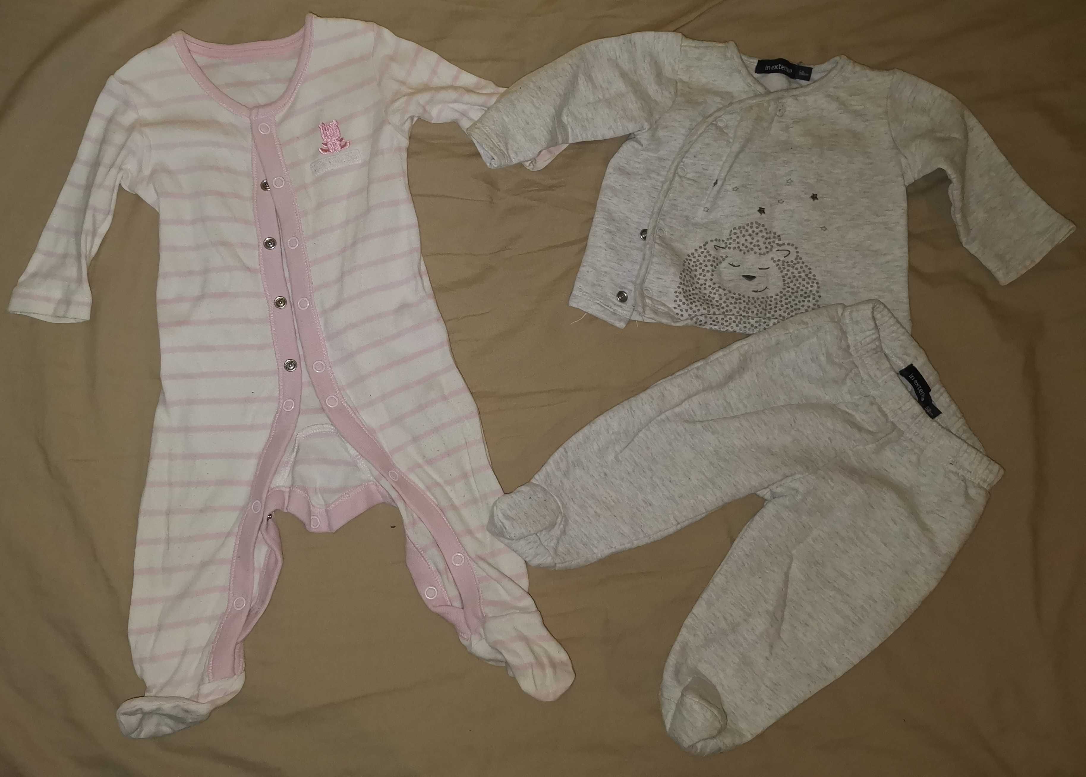 Lot 68 - haine copii: tricou + body + set, marime 68