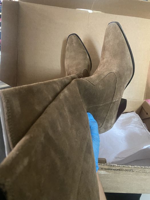 Cizmulițe pt Damă din Piele Întoarsă Mango