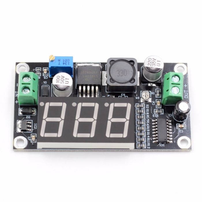 Modul coborare tensiune 3A DC-DC 3-40V cu LM2596 cu display