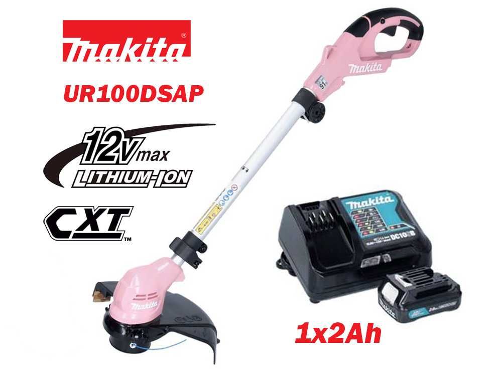 Тример / Коса акумулаторна, 12V, 2Ah, Makita UR100DSAP - Pink Makita
