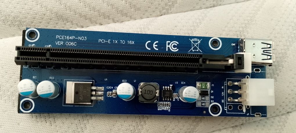 PCI-E 1X TO 16X adapter