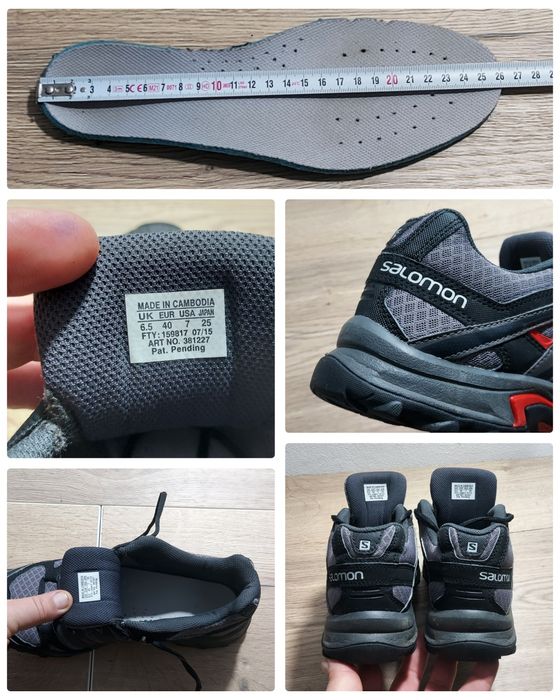 Pantofi drumetie Solomon Eskape Aero, trekking, trail Gri/Rosu, Nr. 40