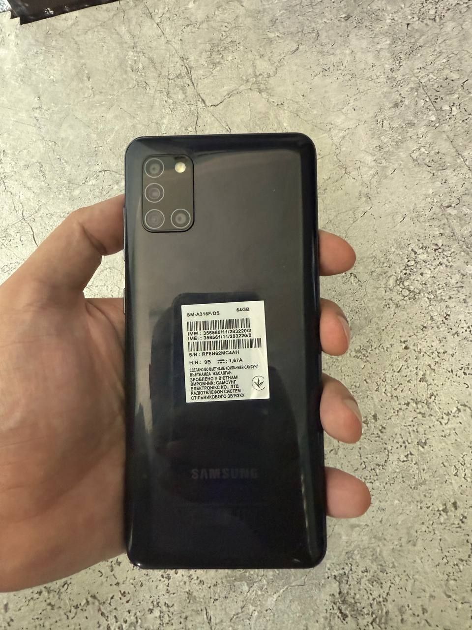 Samsung A 31  64Gb идеал холатда. Коробка документ жойида.