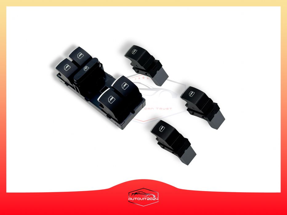 Конзола стъкла, копчета, бутони, VW, ключ за фарове, passat, golf