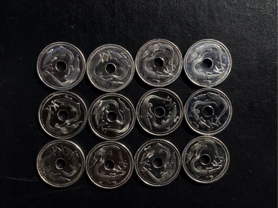 Папуа Нова Гвинея , 12 х 1 Кина ,2004 г.UNC.Голями Красиви Екзотични