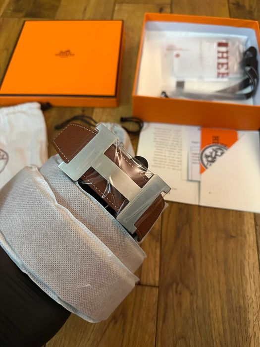 Мъжки Колан HERM*ES Constance belt buckle & Reversible leather strap