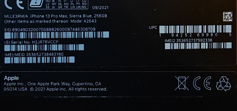 Vand/Schimb Iphone 13 pro max 256gb