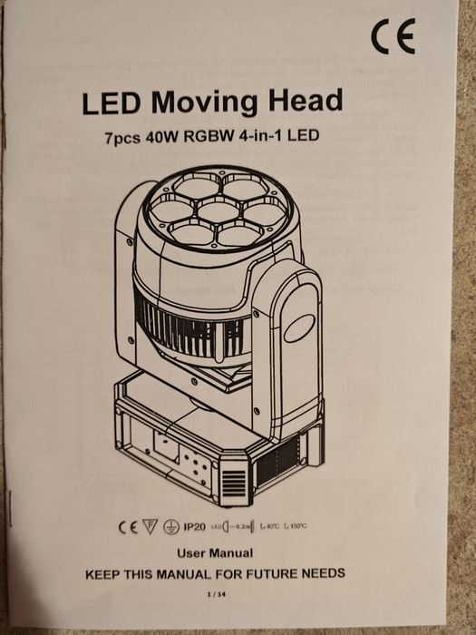 Led zoom Beye moving head 4x40w rgbw