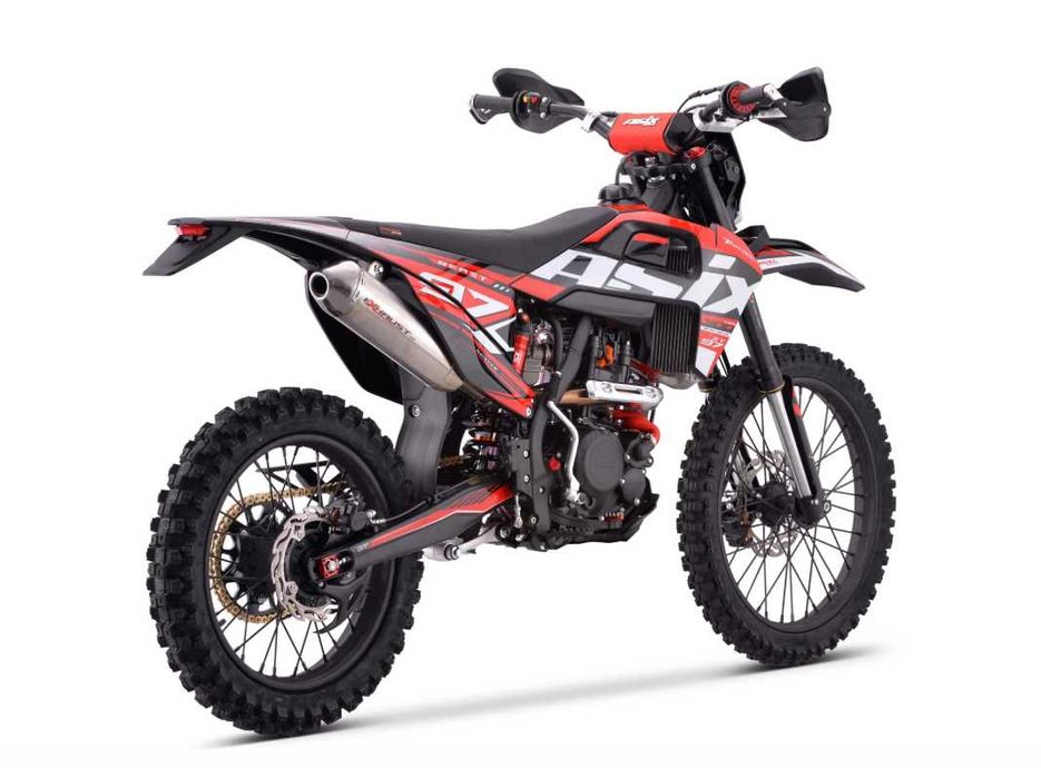 Motocicleta Cross/Enduro Asix XT97, 300cc, roti 21/18", negru/rosu,