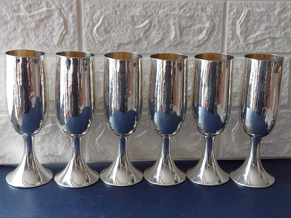 Сребърни чаши,проба 800  за вино вода - 180- 250 мл.сребърна чаша